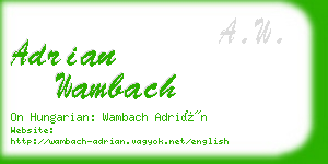 adrian wambach business card